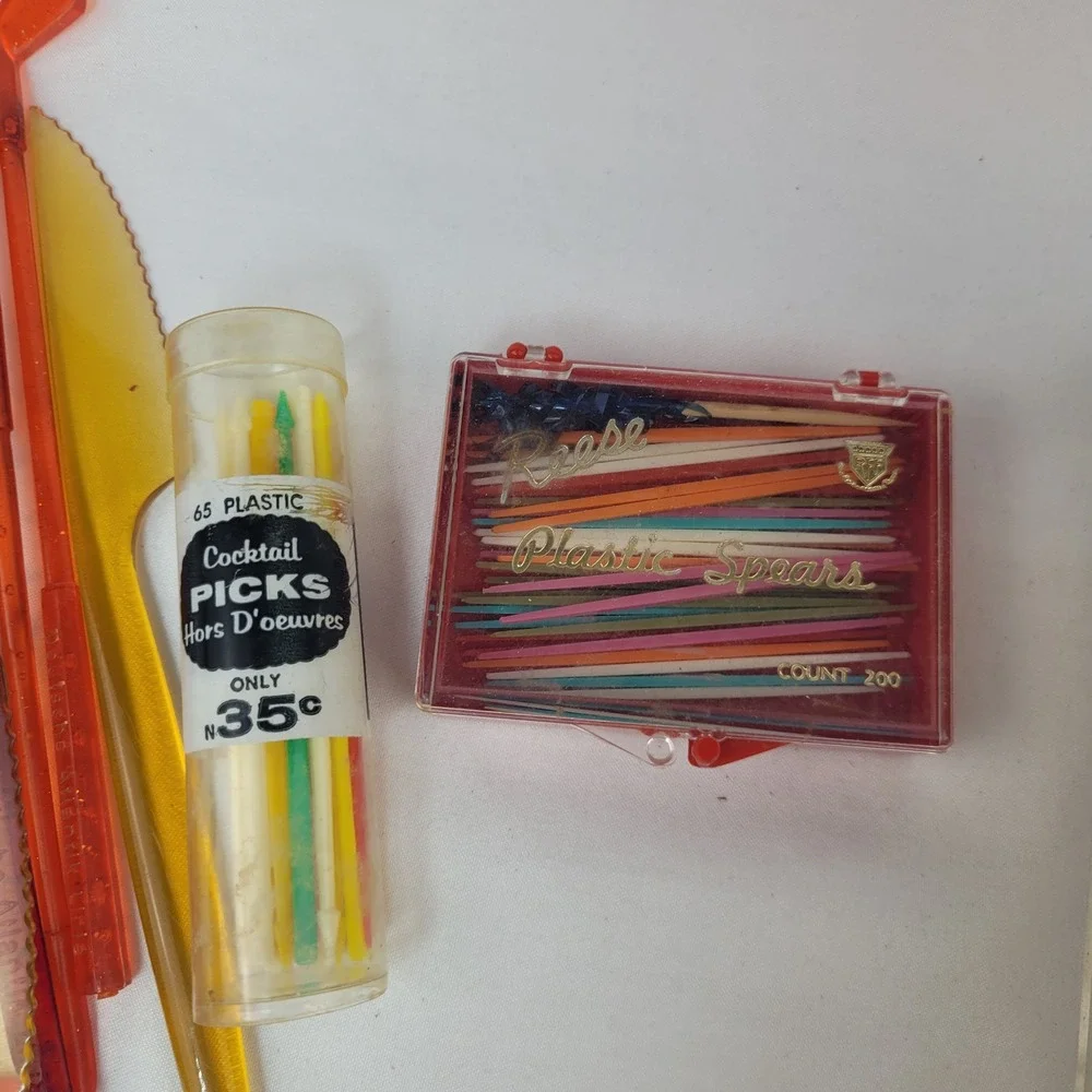 Vintage Barware Lot Swizzle Sticks Cocktail Picks Reese Spears Sip-Stirs Iberia